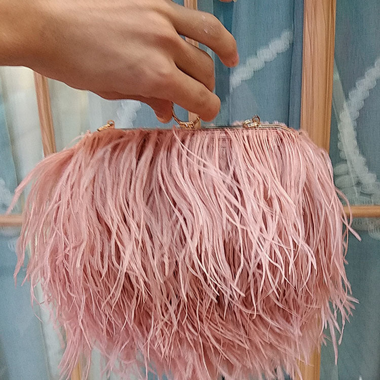 "Feather Baby" Ostrich Fur Bag/Purse