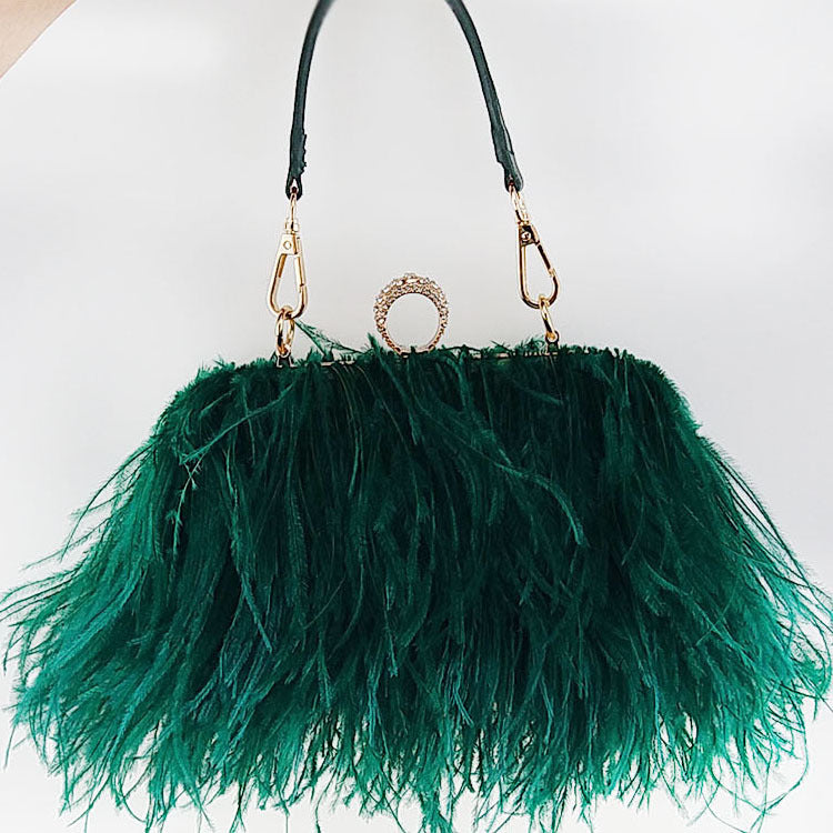 "Feather Baby" Ostrich Fur Bag/Purse