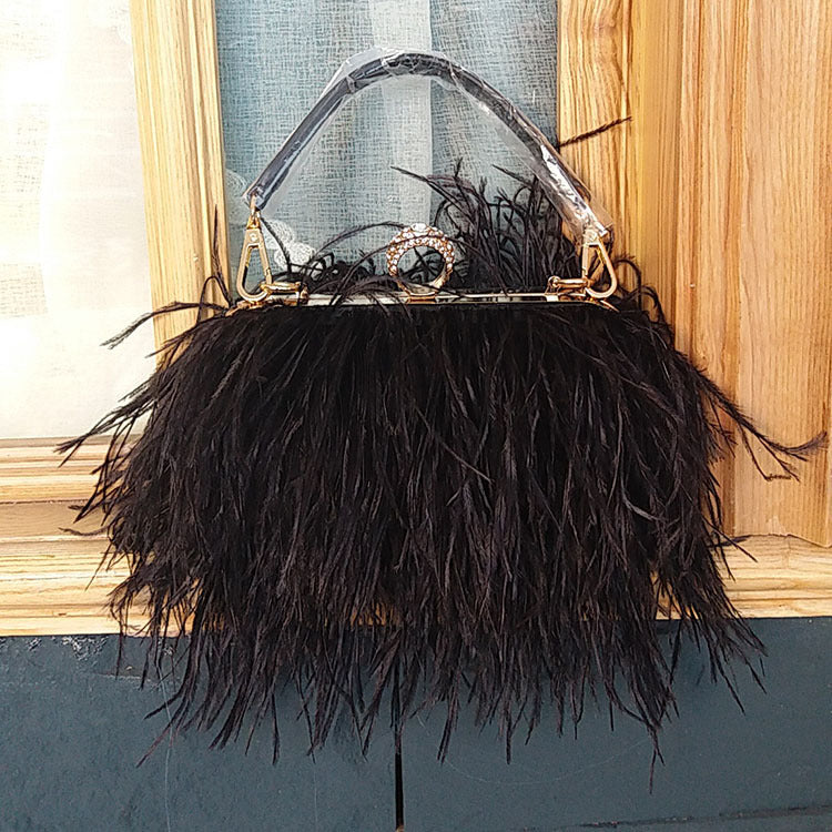 "Feather Baby" Ostrich Fur Bag/Purse