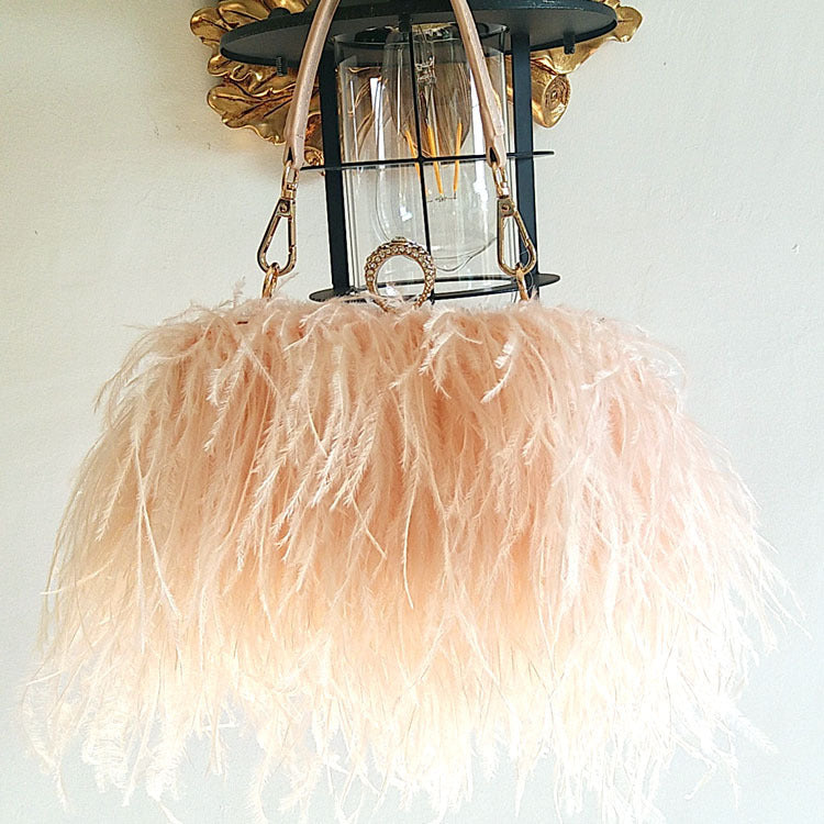 "Feather Baby" Ostrich Fur Bag/Purse