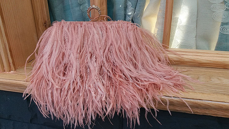 "Feather Baby" Ostrich Fur Bag/Purse