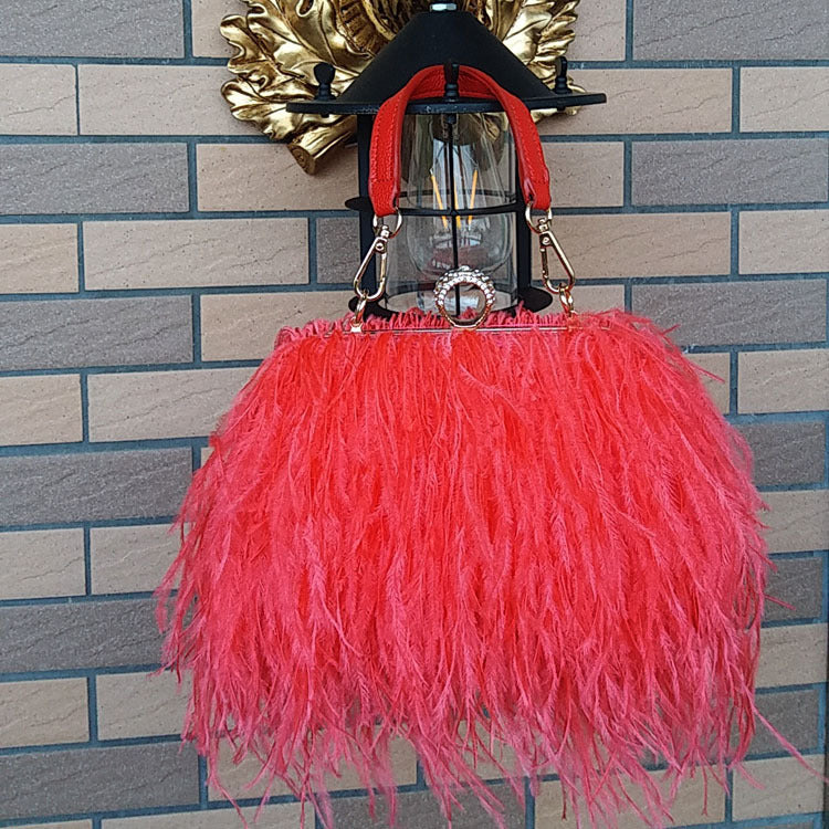 "Feather Baby" Ostrich Fur Bag/Purse