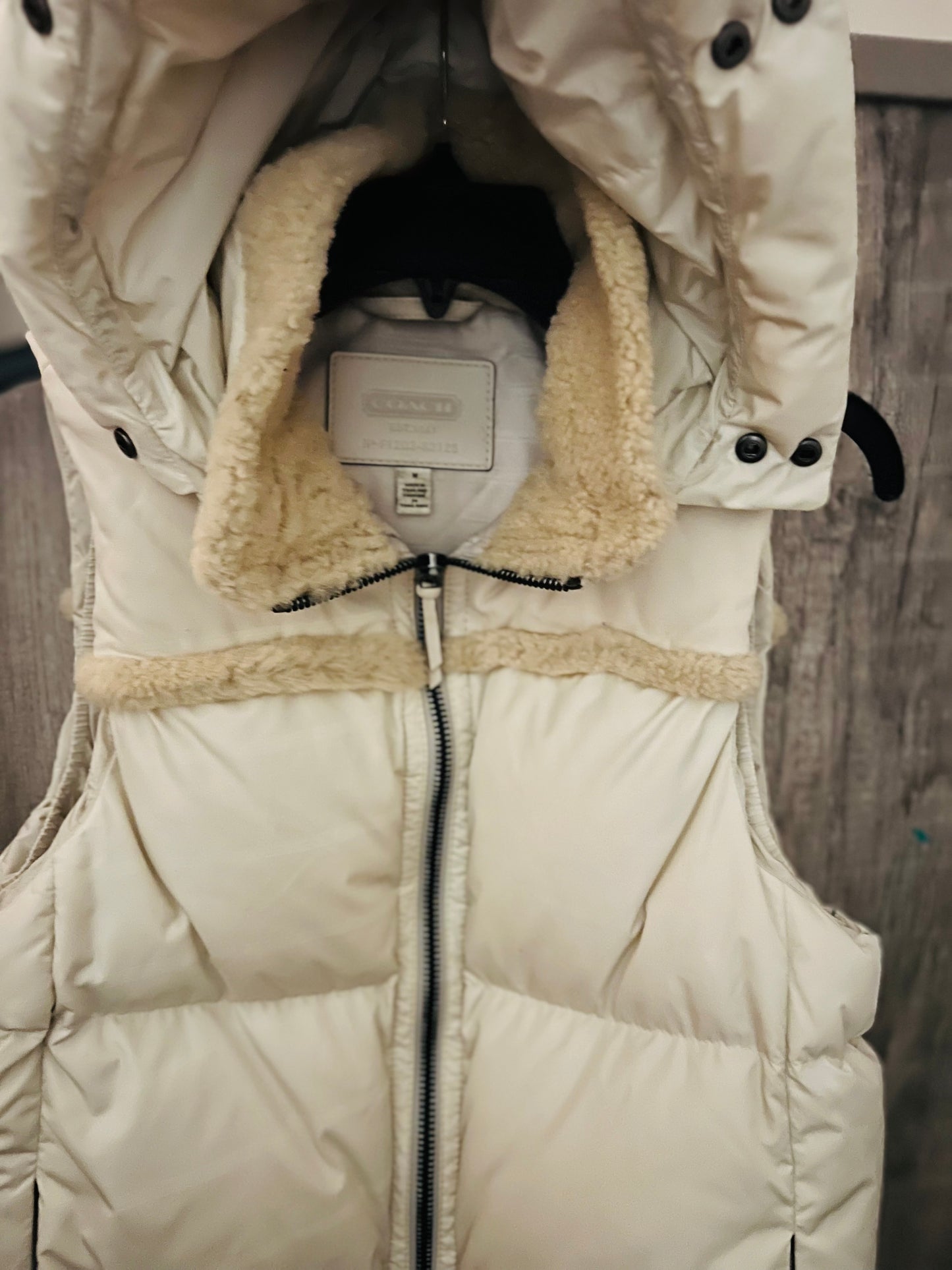 “COACH” Puffer Fur Vest