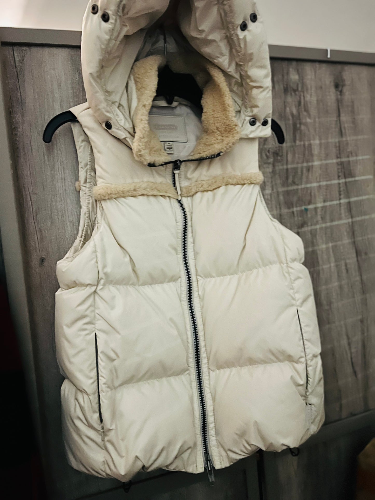 “COACH” Puffer Fur Vest