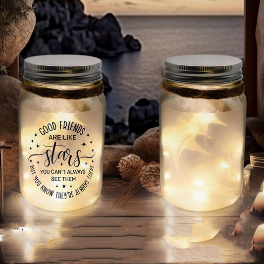 “Mi’ Bestie” Glass Jar Night Lights